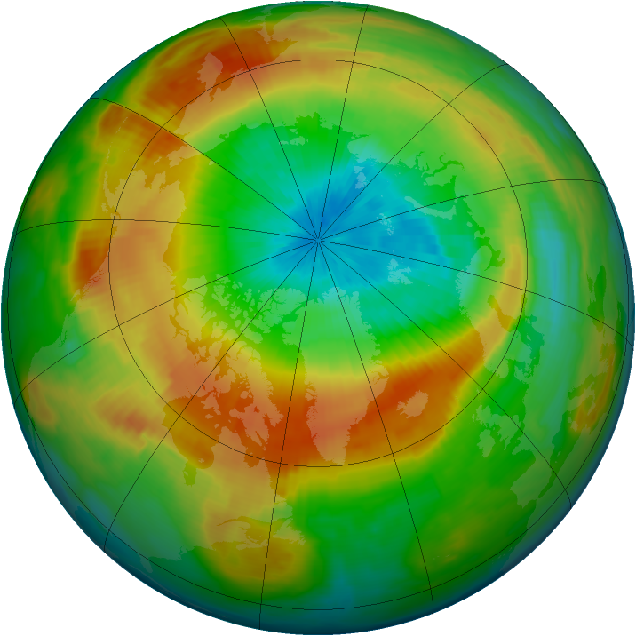 Arctic ozone map for 02 April 1997